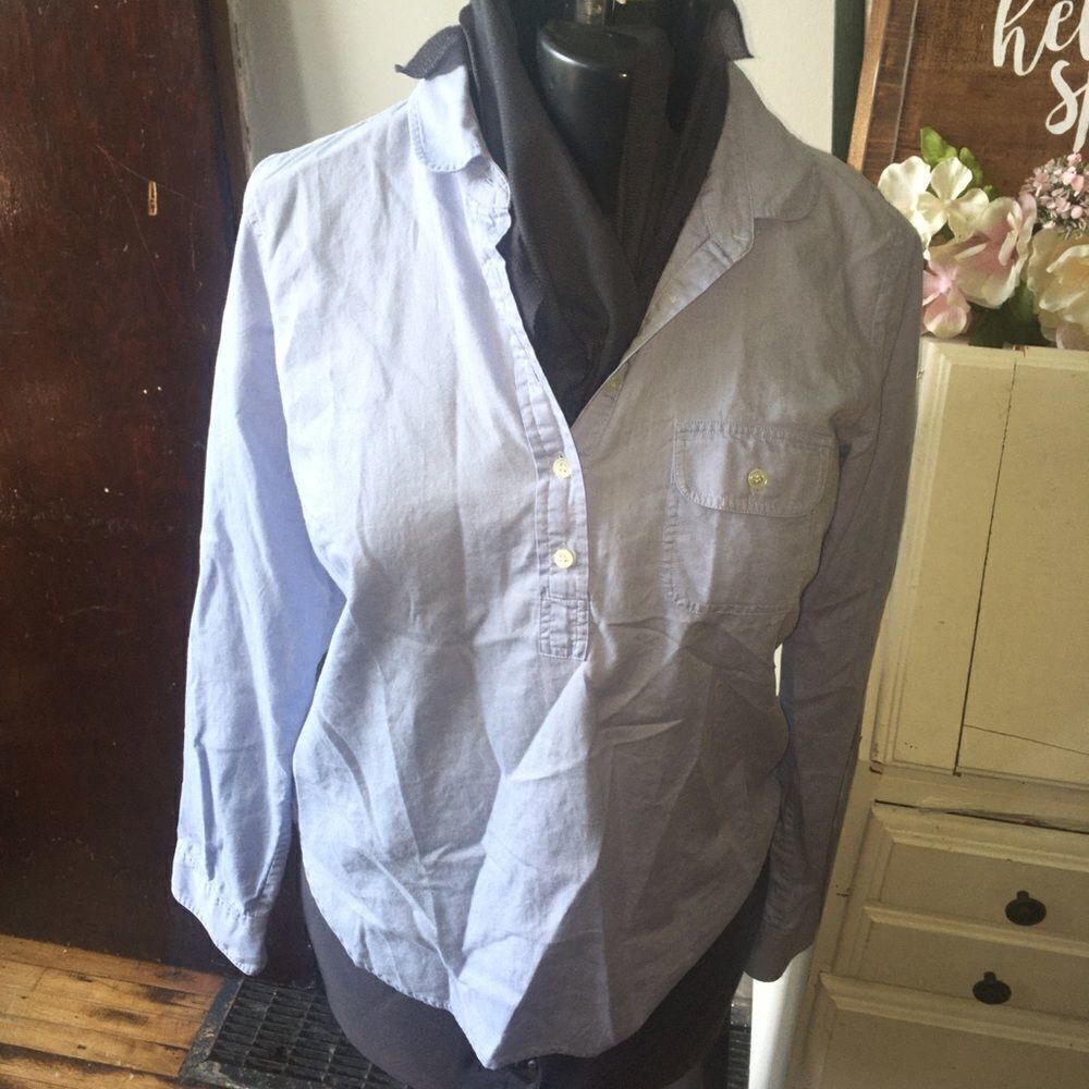 J Crew quarter button flowy business casual tunic